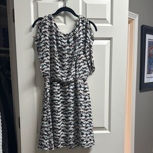 The Limited Black and White Cowl Neck Mini Sundress